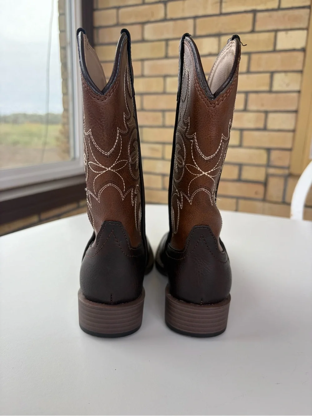 ROPER Brand Little Kids Size 11 Brown Leather Cowboy Boots Western Style